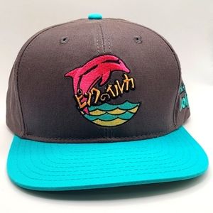 Pink+ Dolphin snapback cap